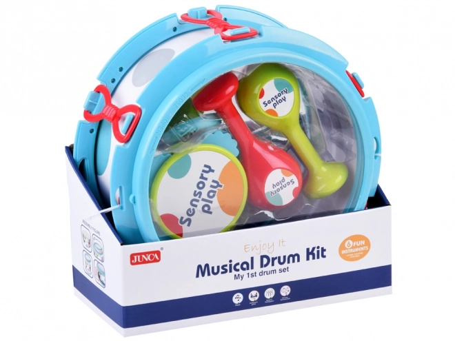 Set muzikale instrumenten tamboerijn maracas