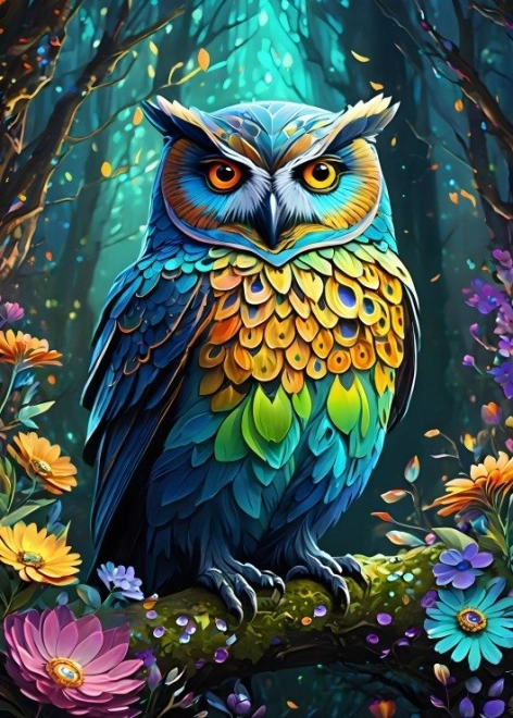 Puzzle Chouette bleue 500 pièces