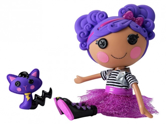 Grote rockpop Storm E. Sky 33 cm met paarse kat