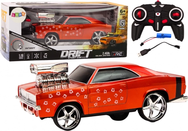 Remote Controlled 1:18 Drift 360 Lights Sounds Red