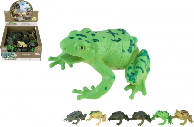 plastic frog 7 × 7 cm, mixed species – box set
