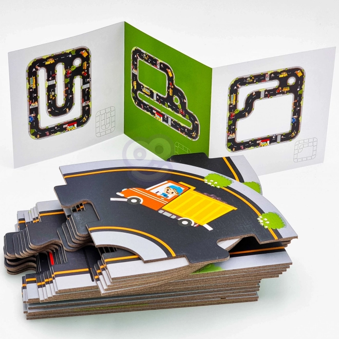 Woopie Green puzzle urbain pour enfants - Circuit automobile