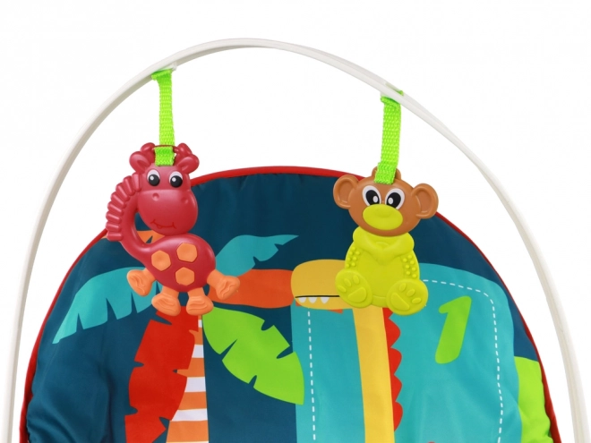 Kinder schommelstoel 2-in-1 met vibraties en dinosaurusthema's