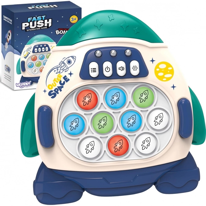 Elektronisches Anti-Stress-Spiel POP IT Rakete blau