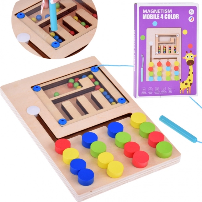 Houten Magnetisch Montessori Speelgoed met Kogeltjes