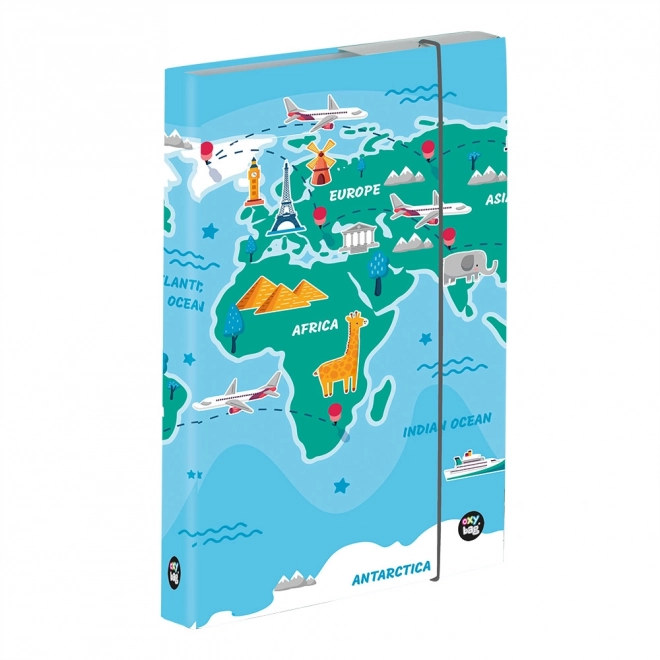 Doos voor schriften A5 met thema Kaarten