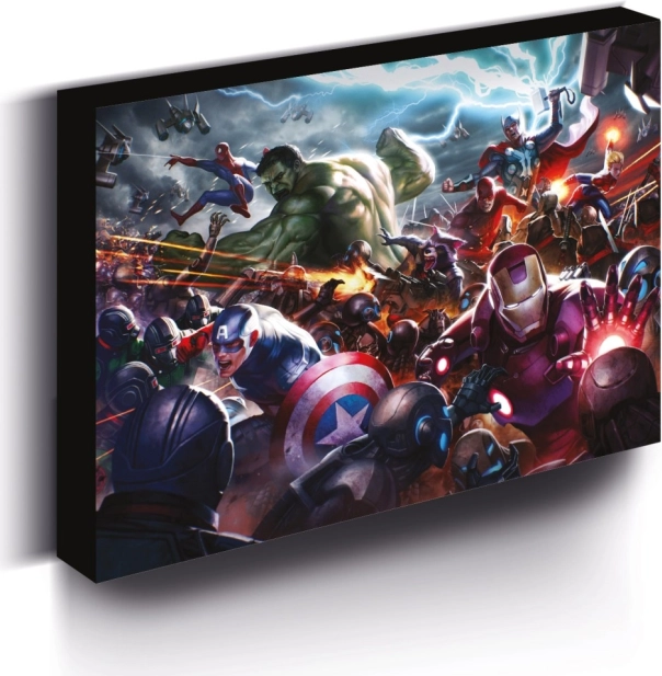 Illuminated LED Picture MARVEL 30 × 40 cm