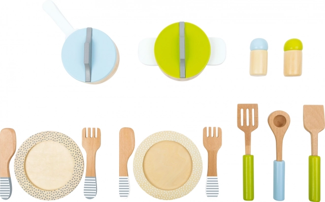 Wooden Toy Kitchen Cookware Set