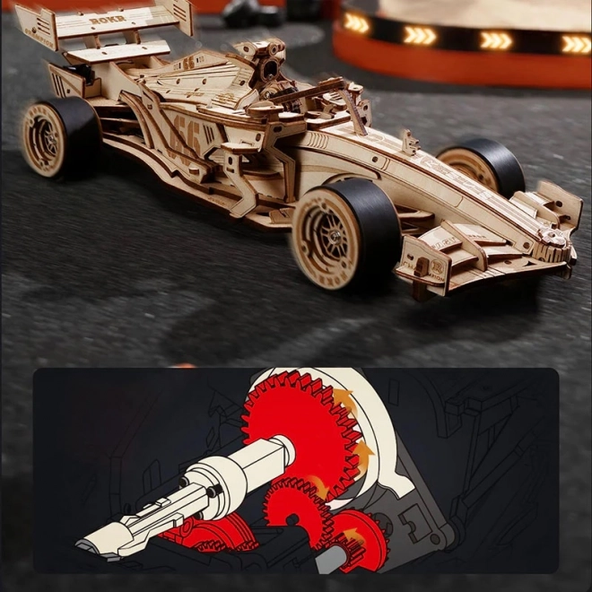 RoboTime 3D houten puzzel Racewagen