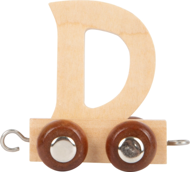 SMALL FOOT houten wagon met letter D voor treinbaan