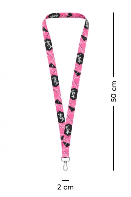 Lange roze sleutelhanger