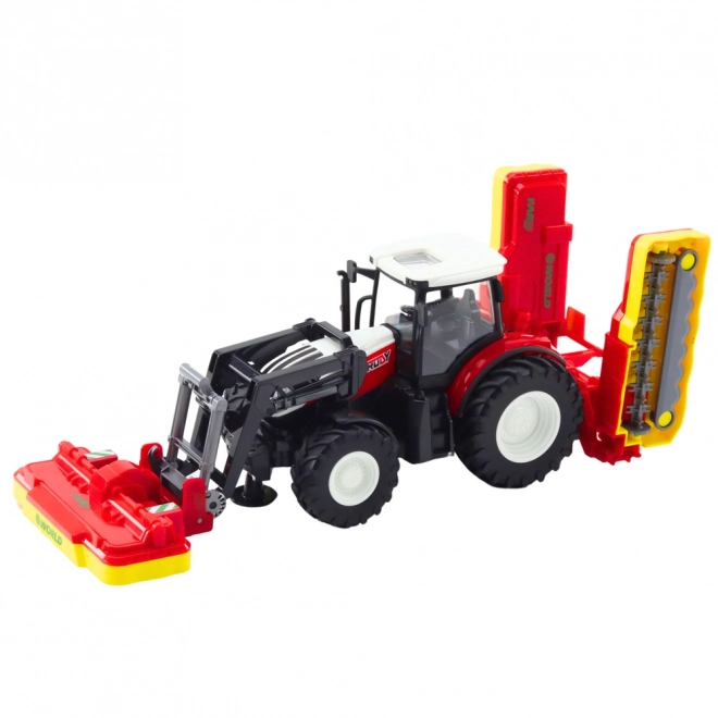Op afstand bestuurbare tractor met grasmaaiers