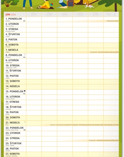 Muurkalender Familieplanner XXL 2026