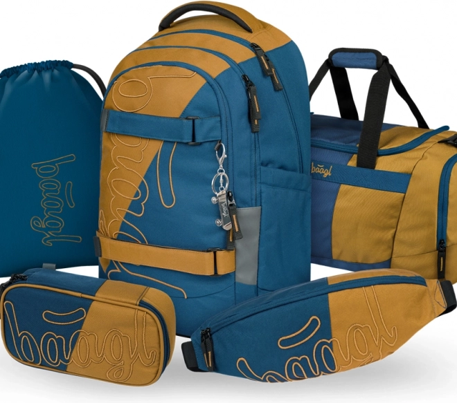 School Set BAAGL Skate Max Duo: Backpack, Pencil Case, Bag, Sports Bag, and Waist Bag
