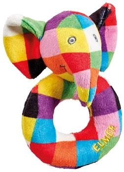 Elmer Rainbow Rattle for Babies