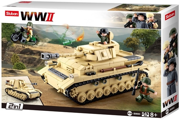 Sluban WWII M38-B0693 Grote Duitse tank 2v1