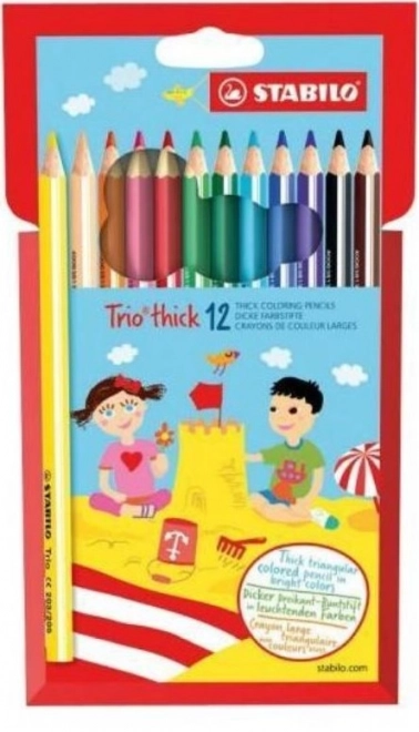 STABILO Trio Thick Colored Pencils Set of 12 Colors