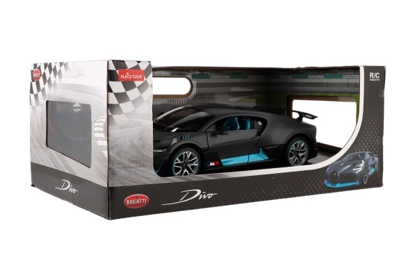 Auto RC Bugatti Divo grijze kunststof 32cm 2,4GHz op afstandsbed. op batterij in doos 43x18x25cm