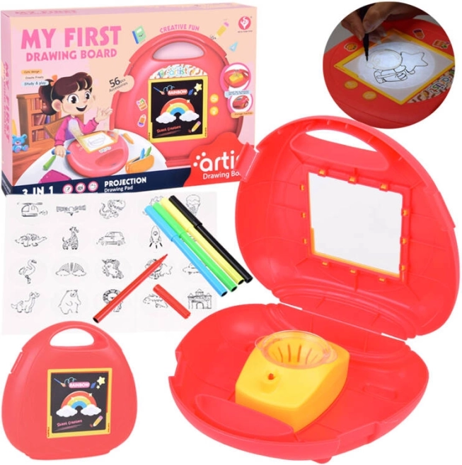 3-in-1 Drawing Projector with Case and Slides