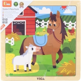 Houten puzzel Paardjes