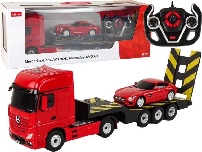 RC Car Mercedes-Benz with Trailer - Red