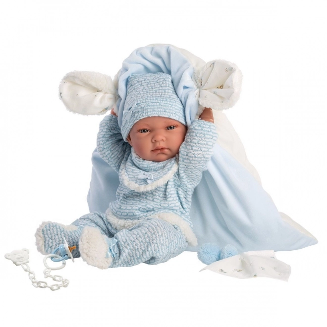 Llorens 73859 NOUVEAU-NÉ GARÇON - poupée réaliste bébé avec corps entièrement en vinyle - 40 cm