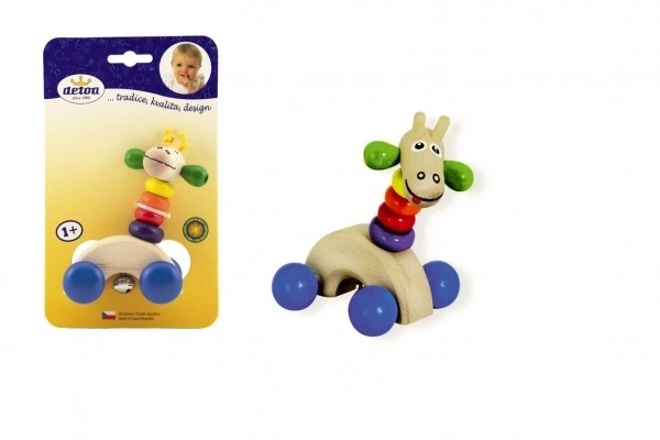 Detoa Wooden Giraffe on Wheels