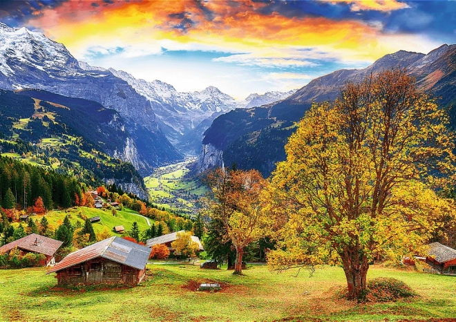 Puzzel Pittoresk Alpen Dorpje 1000 stukjes
