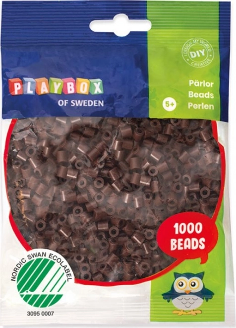 PLAYBOX Strijkkralen - bruin 1000 stuks