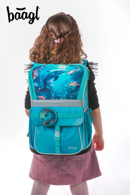 Baagl set schoolbenodigdheden Zippy Dolfijn