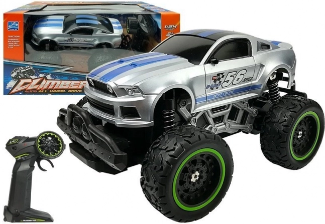 Voiture RC tout-terrain à grandes roues 1:24 – Argent