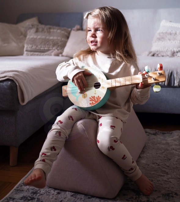 Holz-Banjo für Kinder mit Meeresmotiv