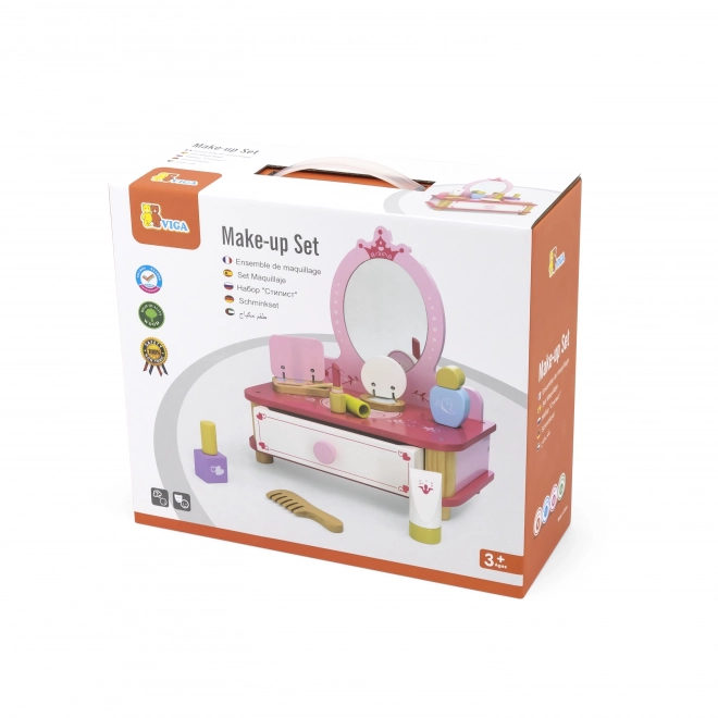 Wooden Vanity Set with Accessories