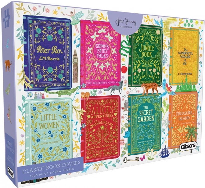 Puzzel Omslagen van Klassieke Boeken - 1000 stukjes