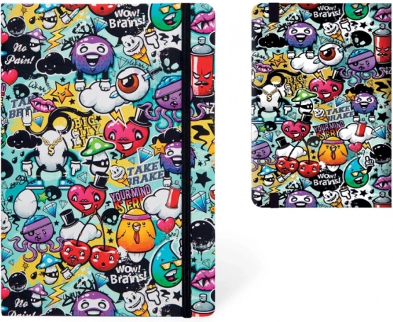 Carnet A5 à couverture rigide, design graffiti