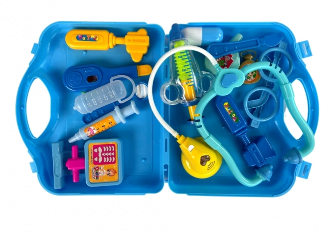 Set voor jonge dokter Blauwe stethoscoop