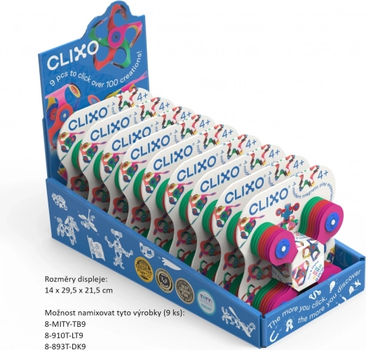 Ontwerperspakket magnetische blokken Clixo, zwart