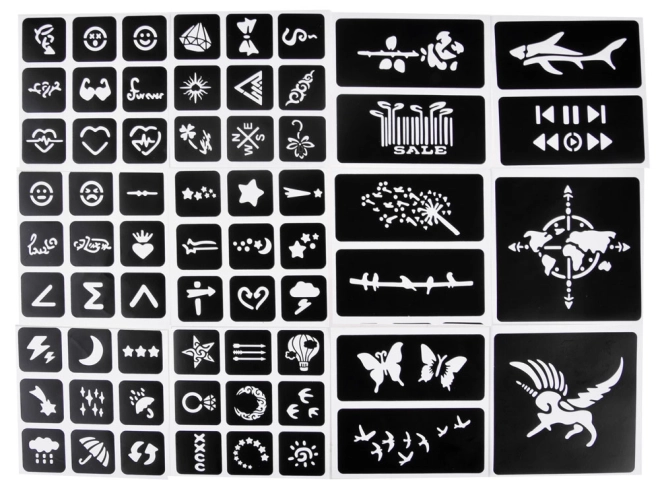 Grote set glittertattoos voor kinderen