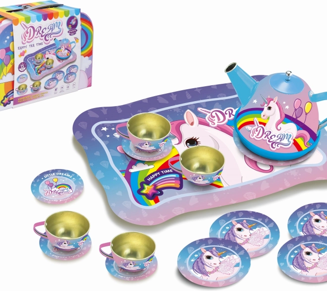 Set de thé valise licorne 25 x 19 x 10 cm