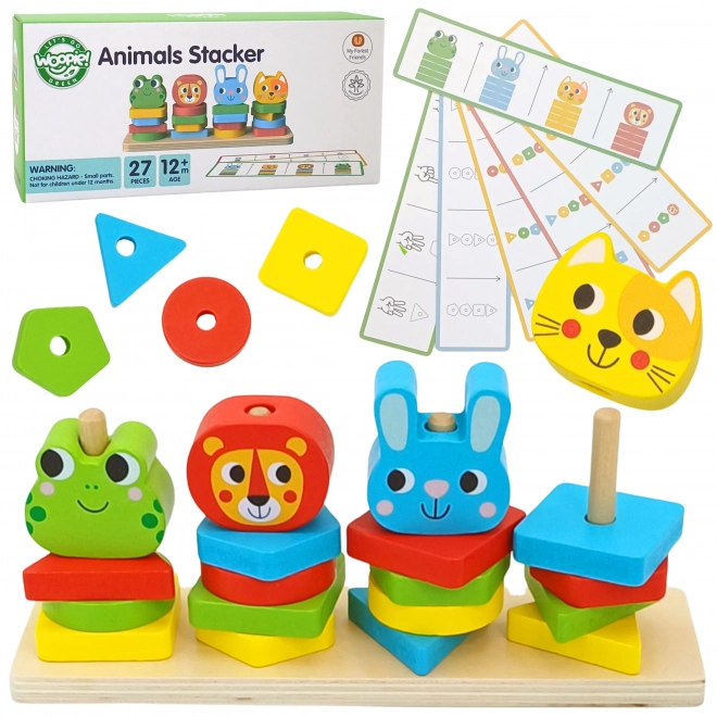 Woopie Montessori Dierenpiramide 27 stuks