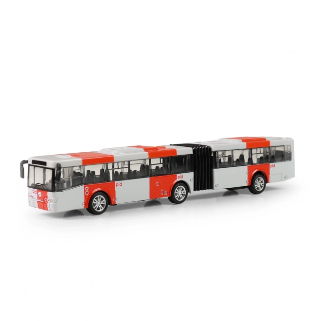 Rode metalen gelede bus PID Praag