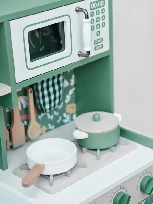 Grote houten keuken voor kinderen