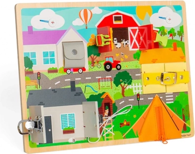 BIGJIGS TOYS Everyday Skills Activity Board