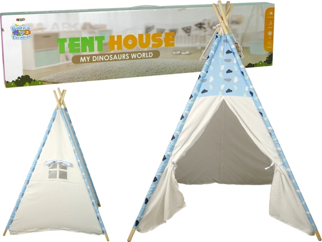 Kids’ teepee with cloud motif, waterproof tent for room and garden