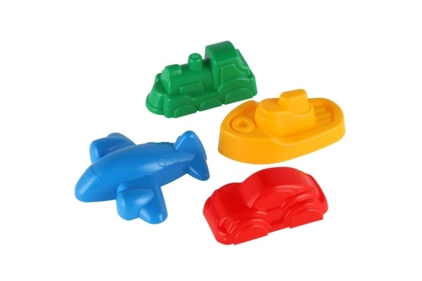 Vormpjes Tulbandjes voor zand 4st plastic vervoersmiddelen in netje 12m+