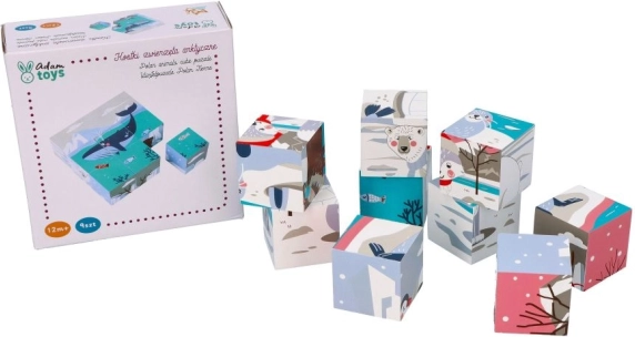 Wooden Block Mushroom Arctic Animals