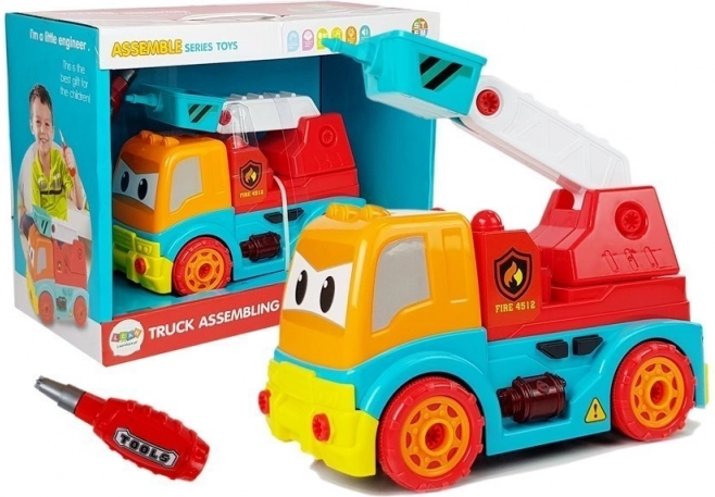 Camion de pompiers à démonter avec lumières et sons