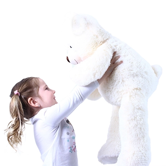 Large Plush Teddy Bear Lily Cream White