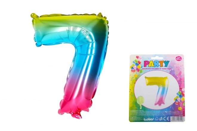Opblaasbare ballon nummer 7 regenboog