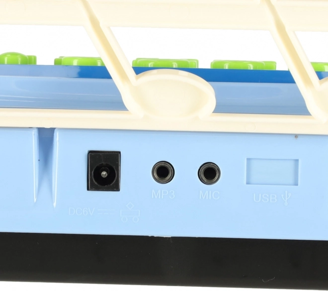 Interactief kindertoetsenbord met microfoon - blauw
